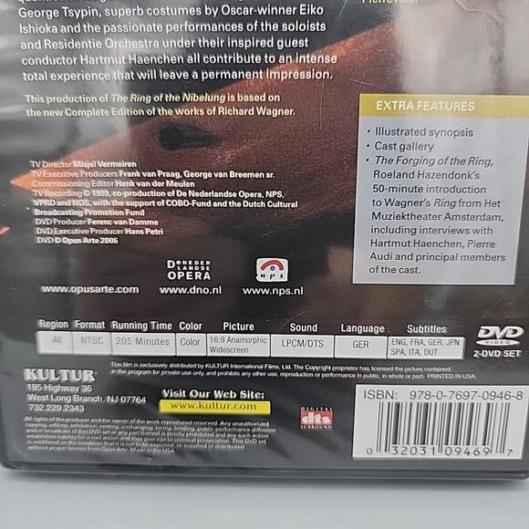 Wagner Das Rheingold Haenchen, Netherlands Opera 1999 2 DVD New - Picture 5 of 9